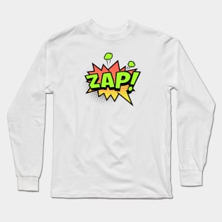 Zap Retro Comic Book Design Long Sleeve T-Shirt